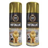2X Paint Factory Gold Metallic Spray Paint 400ml Spray Paint